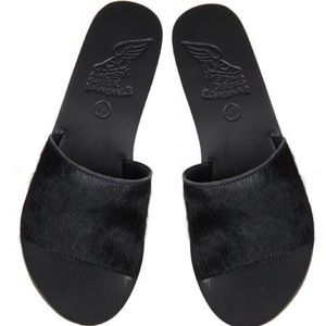 Ancient Greek sandals - Taygette pony hair slides